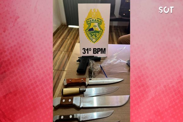 Operação policial apreende de drogas, arma simulacro e objetos suspeitos em Assis Chateaubriand