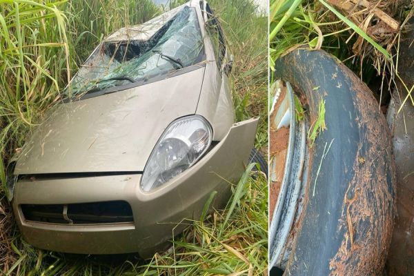 Jovem de 20 anos fica ferido após capotamento na BR-369 em Corbélia