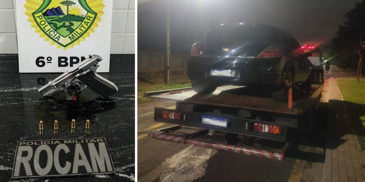 Homem é alvo de tentativa de homicídio no Jardim Nova Cidade; PM apreende arma e veículo abandonado