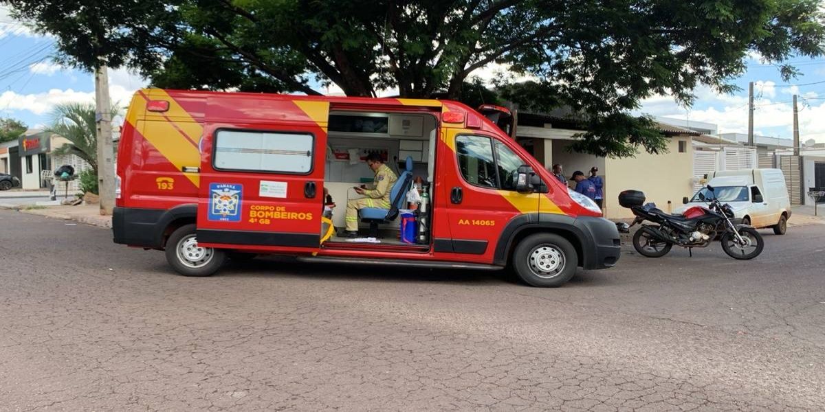 Motociclista fica ferido após acidente no Loteamento Novo Milênio em Cascavel