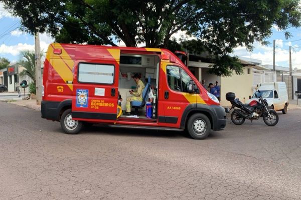 Motociclista fica ferido após acidente no Loteamento Novo Milênio em Cascavel