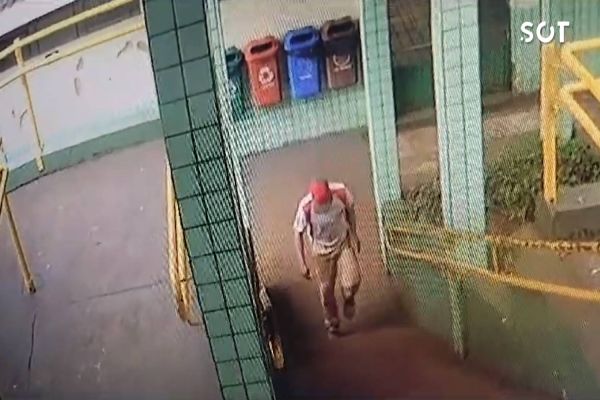 Homem é flagrado cometendo furto na Escola Estadual Olivo Fracaro em Cascavel