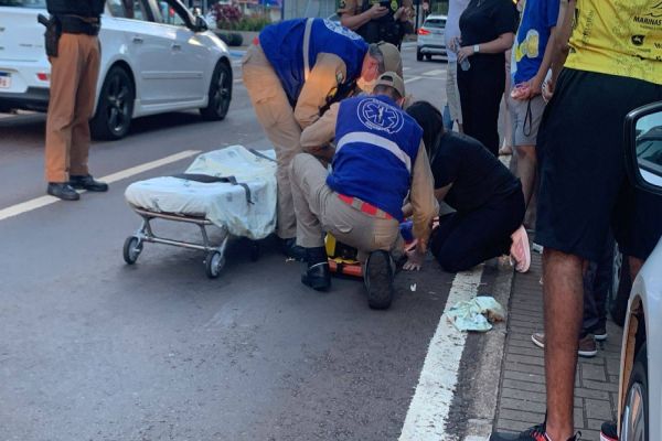 Menina de 3 anos é atropelada por automóvel no centro de Cascavel