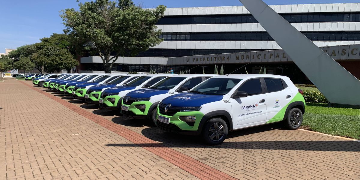 Frota da Secretaria de Saúde de Cascavel recebe reforço de 28 veículos para otimizar atendimento