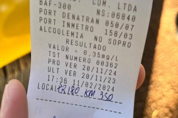 BPRv prende condutor embriagado durante operação na PR-180 em Cascavel