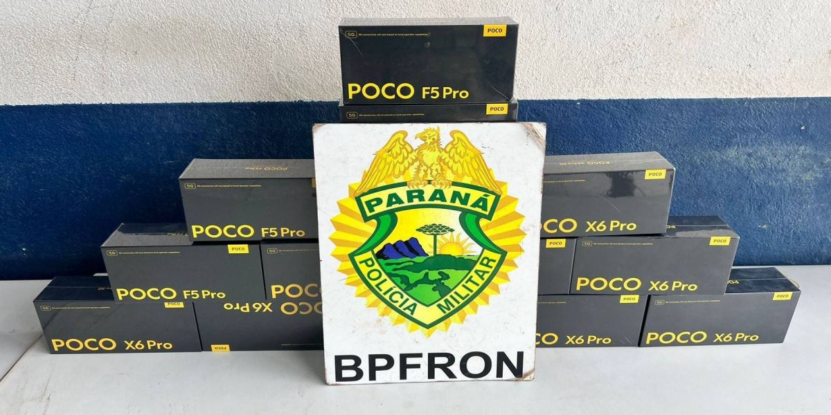BPFRON apreende 14 celulares contrabandeados em ônibus em Cascavel