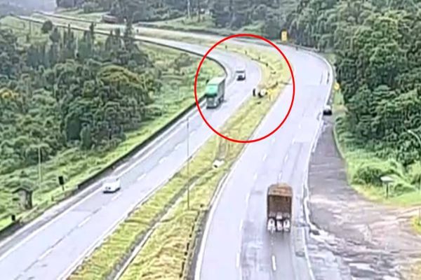 Carro atropela agente da PRF e dois vigilantes privados na BR-116 no Paraná