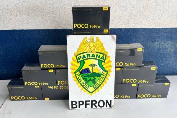 BPFRON apreende 14 celulares contrabandeados em ônibus em Cascavel