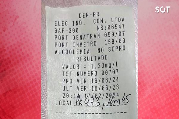 Polícia Militar Rodoviária prende condutor embriagado na PR-473 em Quedas do Iguaçu