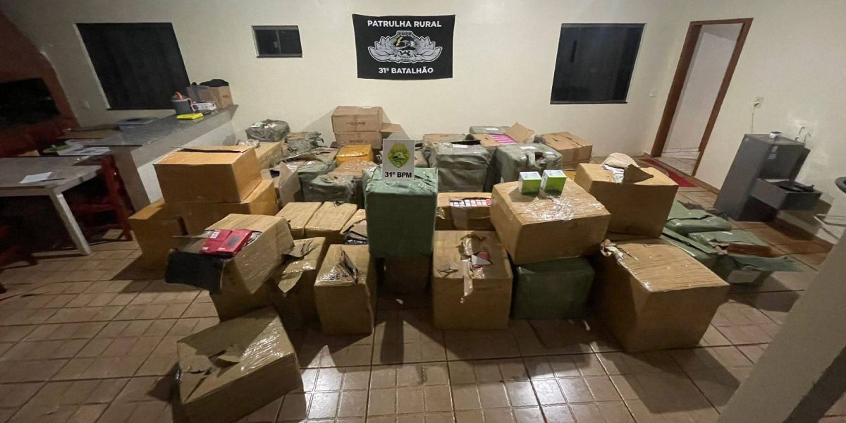 Patrulha Rural da Polícia Militar apreende grande quantidade de contrabando em Corbélia