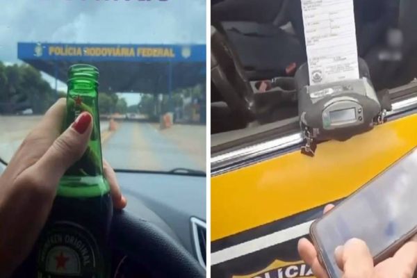 Condutora posta foto para os ‘amigos’ bebendo em frente ao posto da PRF e recebe um ‘mimo’