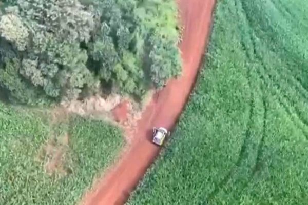 Helicóptero do Projeto Falcão ajuda a localizar suspeito de roubo preso pela PM na BR-369