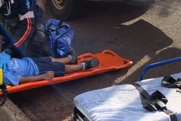 Criança de quatro anos é atropelada a caminho da escola no Bairro Morumbi em Cascavel