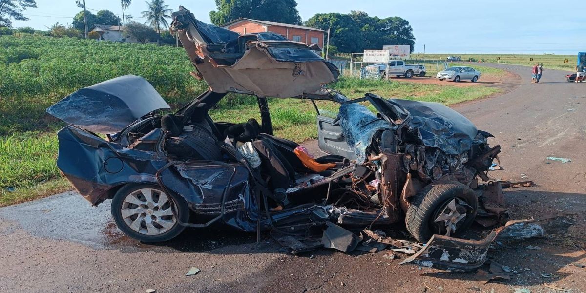 Colisão frontal deixa dois mortos na PR-496 em Terra Roxa