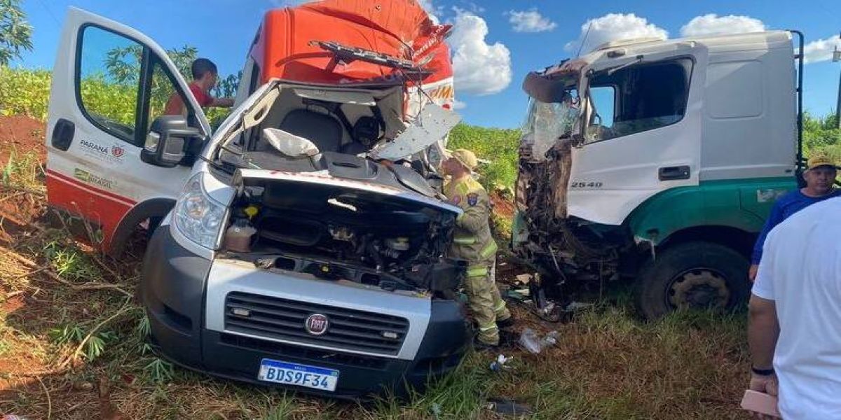 Tragédia na PR-170: Mulher em trabalho de parto sofre acidente com Ambulância do Samu