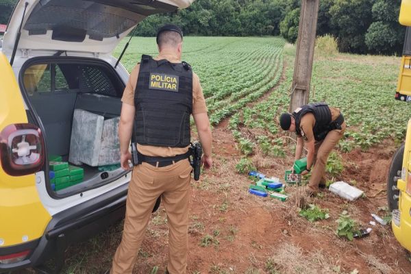Polícia Militar desvenda falso roubo e apreende grande quantidade de cocaína em Laranjeiras do Sul
