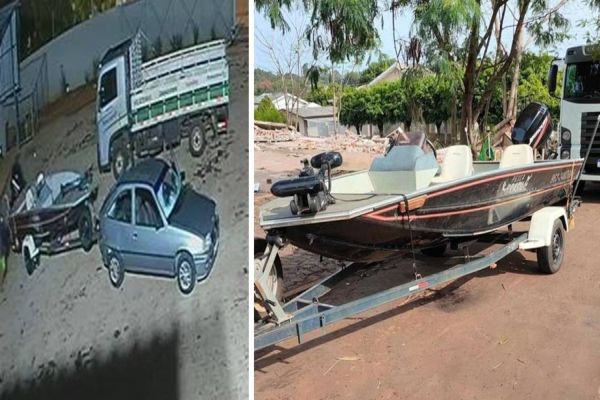 Carretinha com barco é furtada no Bairro Santos Dumont em Cascavel
