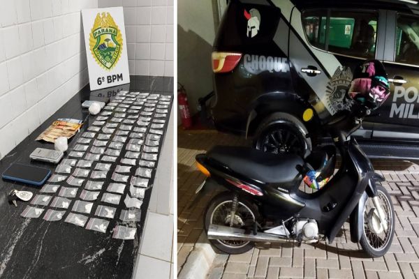 Operação do Pelotão de Choque resulta na apreensão de grande quantidade de drogas em Cascavel