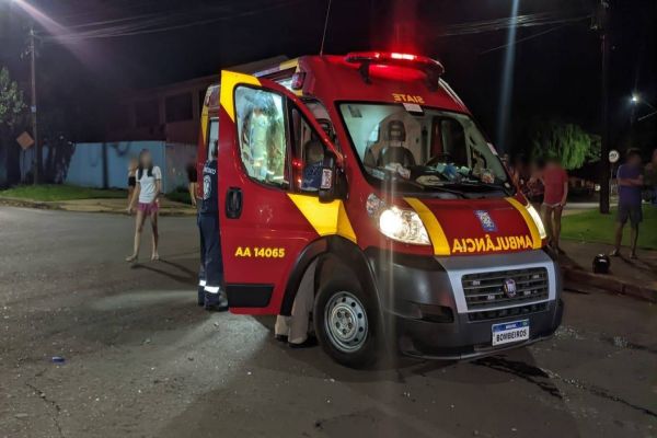 Jovem de 22 anos sofre graves fraturas pelo corpo em acidente de trânsito em Cascavel