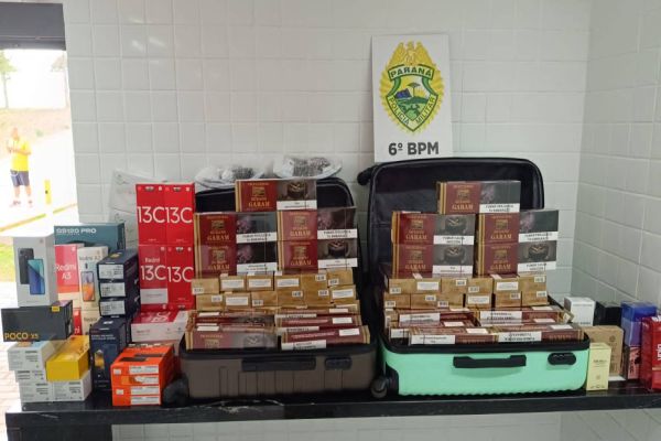 Polícia Militar apreende contrabando e descaminho em operação no Bairro Santa Cruz em Cascavel