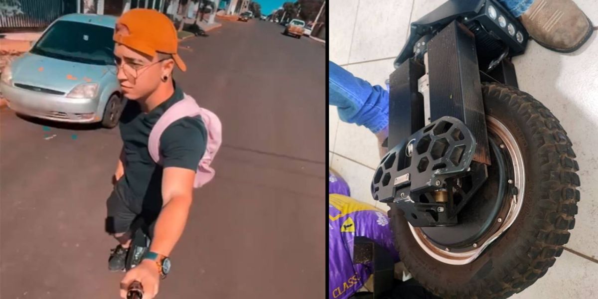 Influenciador digital de Toledo sofre acidente com monociclo elétrico próximo à BRF