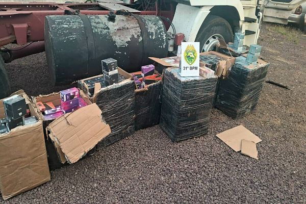 PM apreende contrabando em estrada rural de Anahy após denúncia anônima