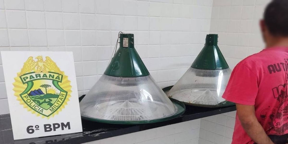 PM prende suspeito por furto qualificado de luminárias no Bairro Maria Luiza, em Cascavel