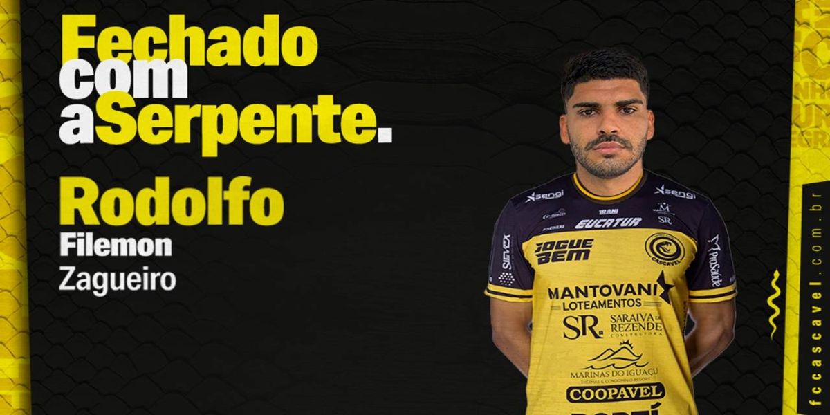 Futebol Clube Cascavel anuncia Rodolfo Filemon como reforço para a temporada