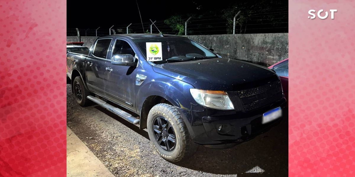Ranger é apreendida e condutor é detido pela PM por direção perigosa em Braganey