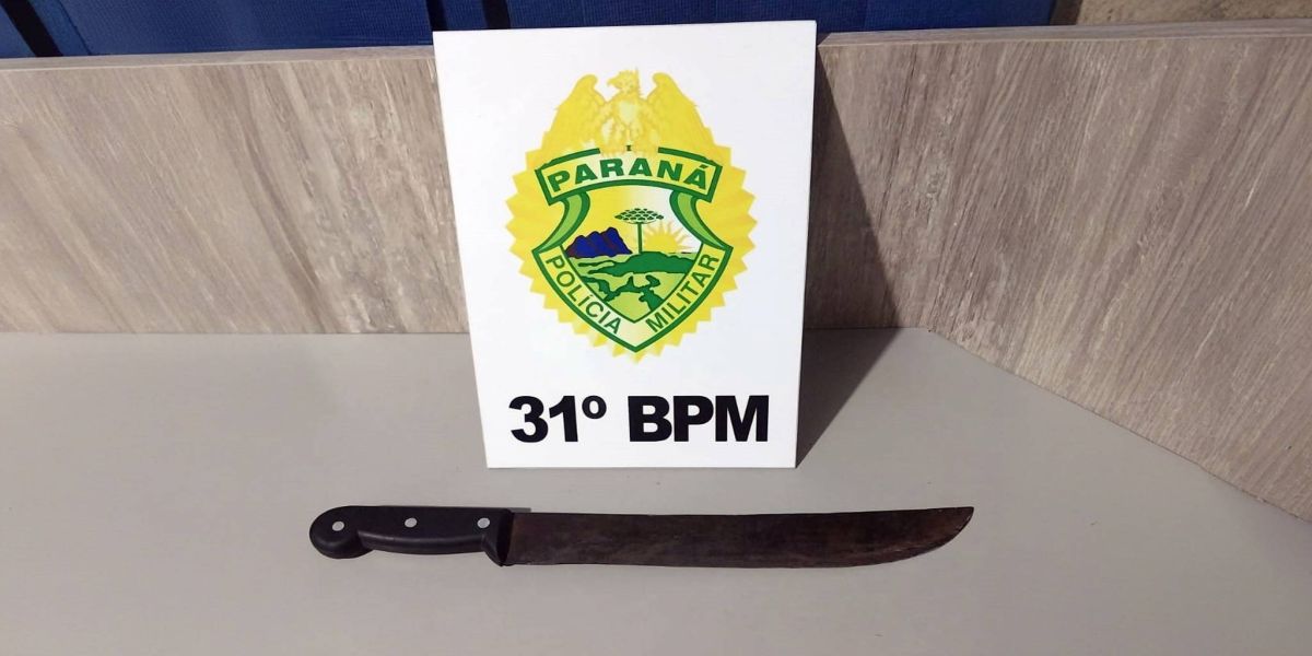 Homem fica ferido após golpe de facão durante briga em Cafelândia; Autor foi detido pela PM