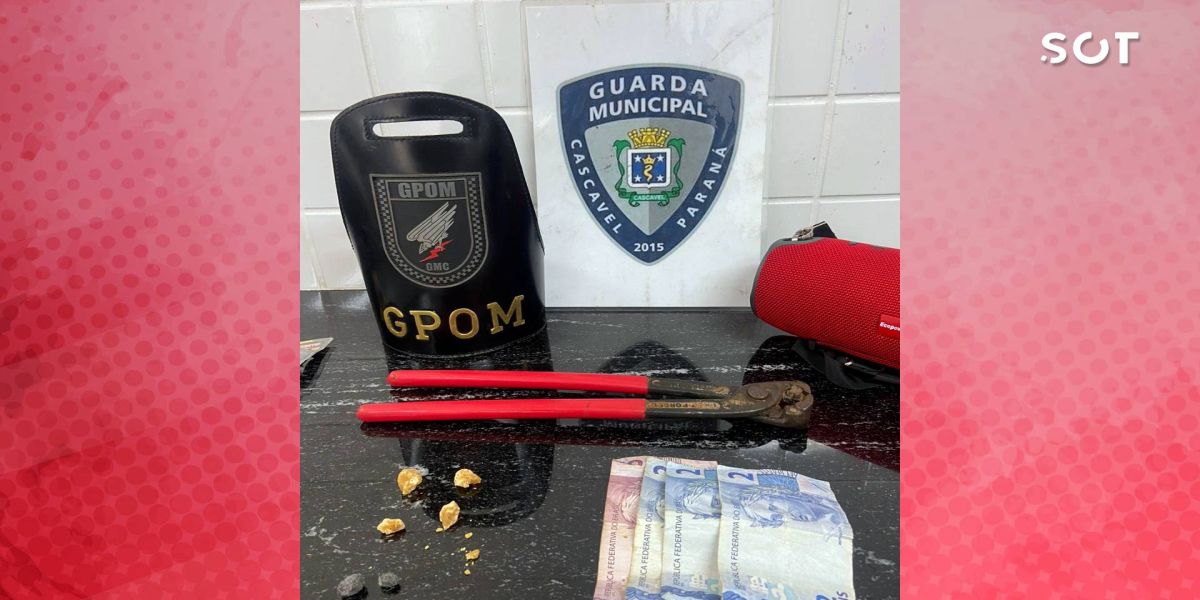 Guarda Municipal prende dois homens por tráfico de drogas na região central de Cascavel