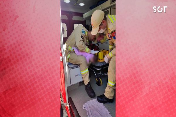 Bombeiros salvam bebê engasgada com leite materno em Laranjeiras do Sul