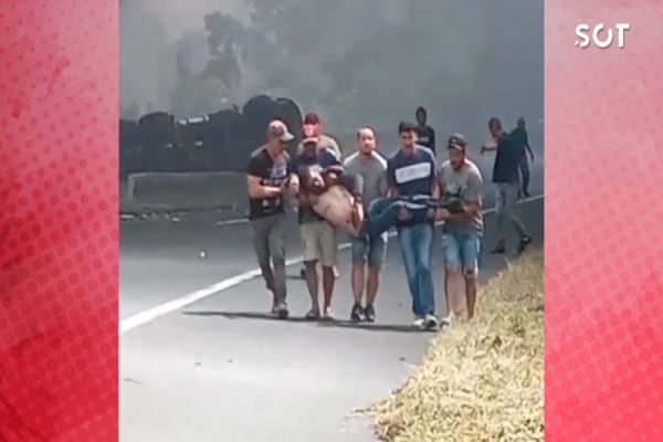 Motorista é salvo por populares após grave acidente na BR-376 em Tibagi