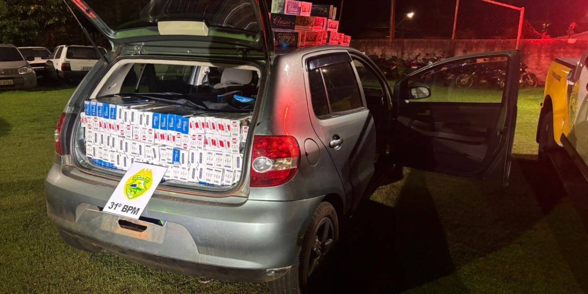 Adolescente é apreendido com carregamento de cigarros contrabandeados em Corbélia