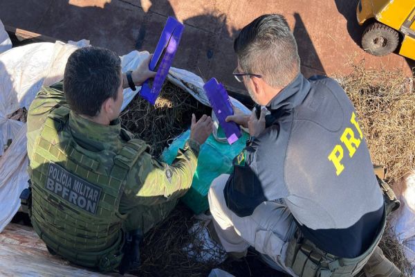 Operação conjunta entre PRF e BPFron resulta em apreensão de  2,6 toneladas de maconha