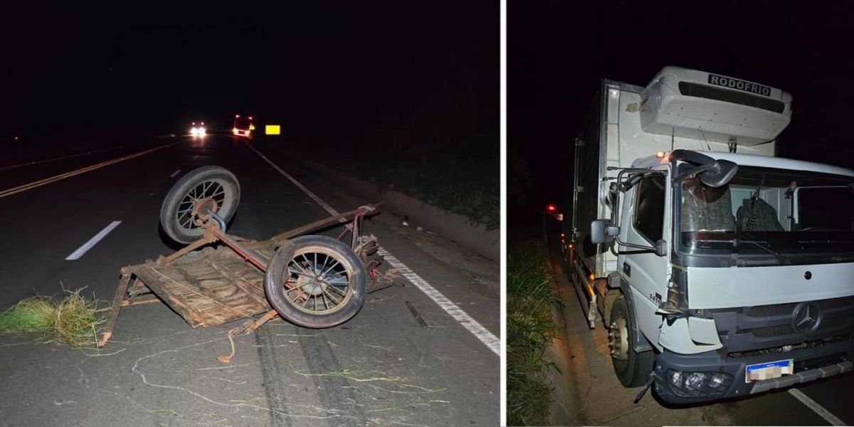 Homem de 53 anos morre após ter sua charrete atingida por caminhão na PR-323