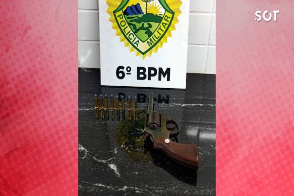 Polícia Militar prende homem por porte ilegal de arma em bar no Bairro Santa Cruz