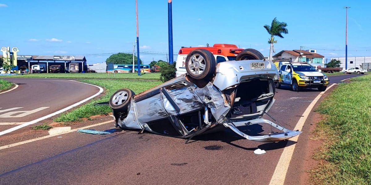 Capotamento é registrada na PR-239, no trecho entre Assis Chateaubriand e Tupãssi