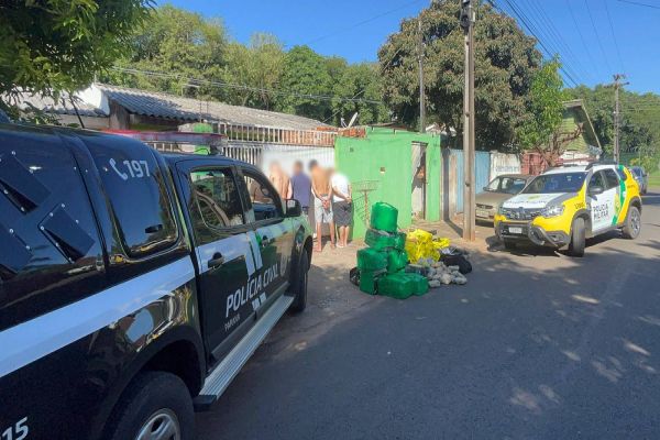 GDE da Polícia Civil e PM apreendem 314 kg de maconha e detém cinco pessoas em Foz do Iguaçu