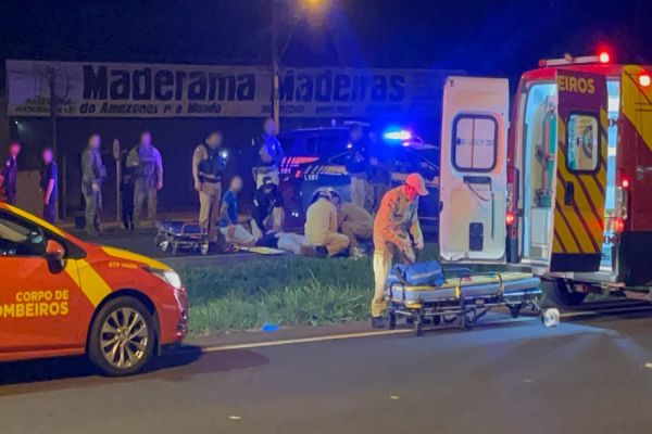 Motociclista atropela agente da PRF, durante atendimento de acidente na BR-277 em Foz do Iguaçu