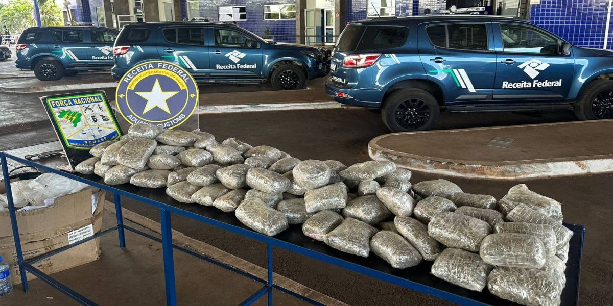Receita Federal apreende 35 kg de substância análoga à maconha na Ponte Internacional da Amizade