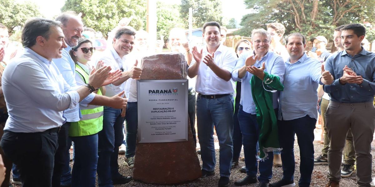 Governador lança pedra fundamental da duplicação da PR-317, em Toledo