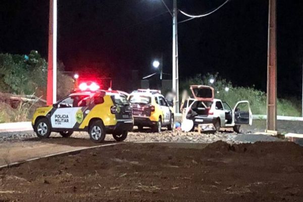 Três suspeitos são presos após fuga em alta velocidade em Laranjeiras do Sul