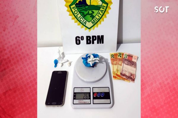 Homem com 29 gramas de cocaína no Bairro Alto Alegre em Catanduvas