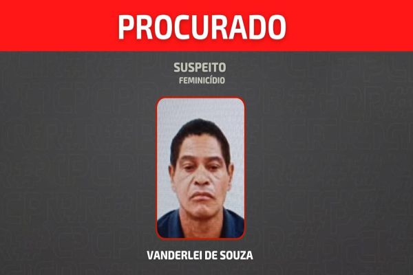 PCPR divulga foto de foragido por feminicídio ocorrido no Jardim Tarumã em Cascavel