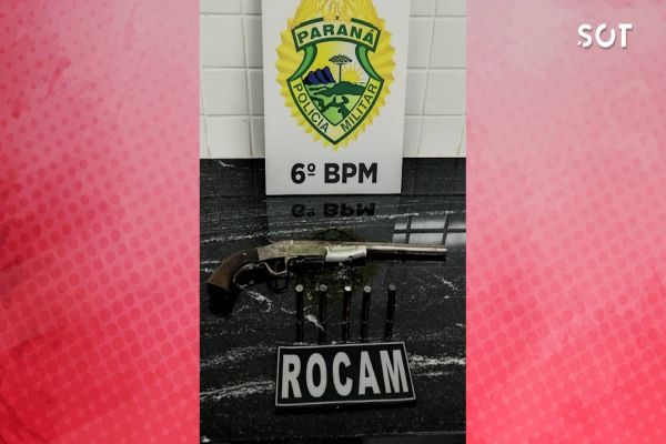 Polícia Militar apreende arma de fogo em bar no distrito de Juvinópolis, em Cascavel