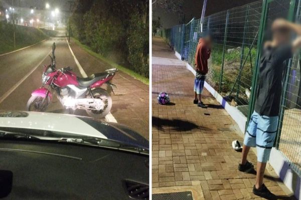 Motocicleta furtada é recuperada pela Guarda Municipal na Região do Lago Municipal; Dois detidos
