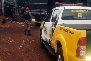 Imagem referente à notícia: Caminhão com sinais de adulteração e com munições é apreendido em Formosa do Oeste