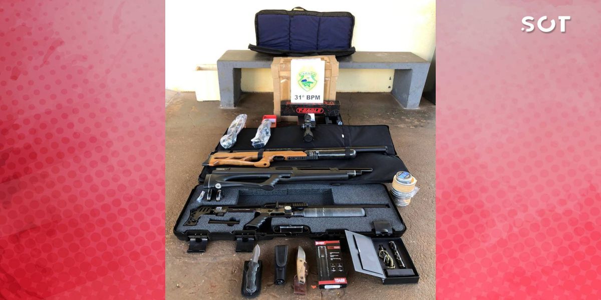 Policia Militar apreende armas sem documentação em Assis Chateaubriand