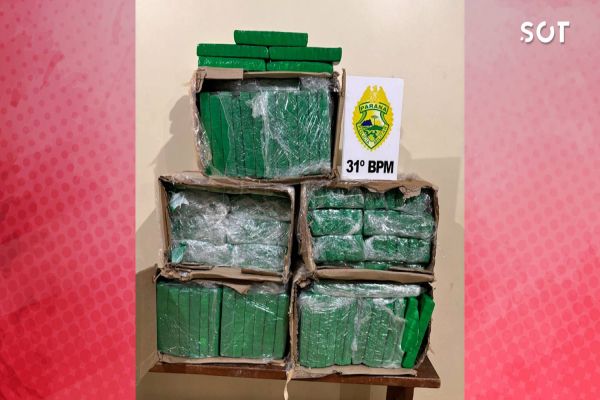 Patrulha Rural apreende 153 kg de maconha durante abordagem a ônibus em Corbélia